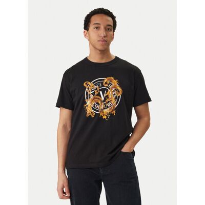 Versace Jeans Couture T-Shirt 80GAHE01 CJ00E Czarny Regular Fit XL Czarny Męskie Versace Jeans Couture T-Shirt 80GAHE01 CJ00E Czarny Regular Fit XL Czarny Męskie