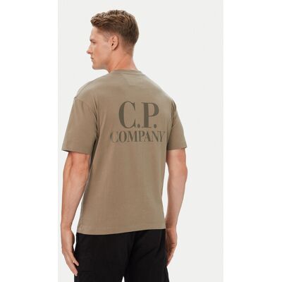 C.P. Company T-Shirt 21CMTS135A005100W Beżowy Regular Fit M Beżowy Męskie C.P. Company T-Shirt 21CMTS135A005100W Beżowy Regular Fit M Beżowy Męskie
