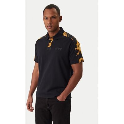 Versace Jeans Couture Polo 80GAG6R1 JS549 Czarny Regular Fit M Czarny Męskie Versace Jeans Couture Polo 80GAG6R1 JS549 Czarny Regular Fit M Czarny Męskie