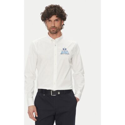 La Martina Koszula Alfred MAC601 PP483 Biały Regular Fit XL Biały Męskie La Martina Koszula Alfred MAC601 PP483 Biały Regular Fit XL Biały Męskie