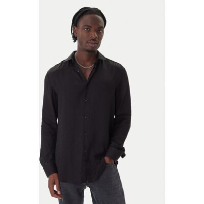 HUGO Koszula Kenno 50550513 Czarny Slim Fit 43 Czarny Męskie HUGO Koszula Kenno 50550513 Czarny Slim Fit 43 Czarny Męskie