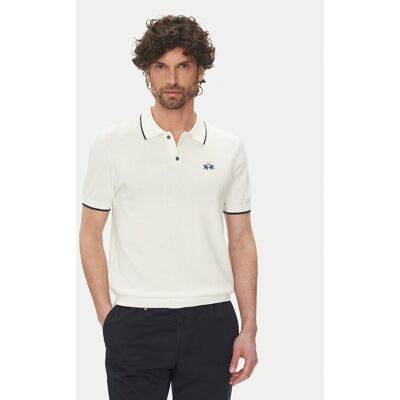 La Martina Polo Austin MAS001 YC041 Biały Regular Fit 3XL Biały Męskie La Martina Polo Austin MAS001 YC041 Biały Regular Fit 3XL Biały Męskie