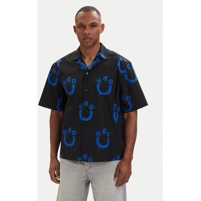 HUGO Koszula Eligino 50561691 Czarny Relaxed Fit L Czarny Męskie HUGO Koszula Eligino 50561691 Czarny Relaxed Fit L Czarny Męskie