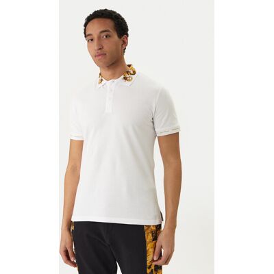 Versace Jeans Couture Polo 80GAGT12 CJ01T Biały Slim Fit M Biały Męskie Versace Jeans Couture Polo 80GAGT12 CJ01T Biały Slim Fit M Biały Męskie