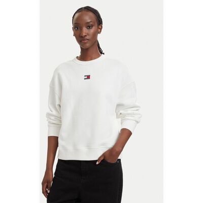 Tommy Jeans Bluza DW0DW17325 Biały Boxy Fit S Biały Damskie Tommy Jeans Bluza DW0DW17325 Biały Boxy Fit S Biały Damskie