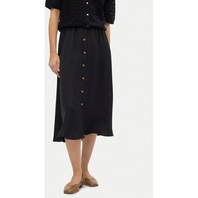 Vero Moda Spódnica midi Melaney 10304134 Czarny Regular Fit XS Czarny Damskie Vero Moda Spódnica midi Melaney 10304134 Czarny Regular Fit XS Czarny Damskie