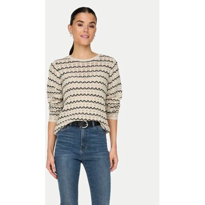 ONLY Sweter Asa 15324522 Beżowy Regular Fit S Beżowy Damskie ONLY Sweter Asa 15324522 Beżowy Regular Fit S Beżowy Damskie