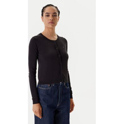 Tommy Jeans Kardigan Essential DW0DW20976 Czarny Regular Fit M Czarny Damskie Tommy Jeans Kardigan Essential DW0DW20976 Czarny Regular Fit M Czarny Damskie