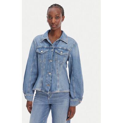 Liu Jo Kurtka jeansowa UA6199 D0309 Niebieski Regular Fit XL Niebieski Damskie Liu Jo Kurtka jeansowa UA6199 D0309 Niebieski Regular Fit XL Niebieski Damskie