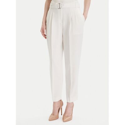 Boss Spodnie materiałowe Tapiah 50490037 Écru Relaxed Fit 44 Kremowy Damskie Boss Spodnie materiałowe Tapiah 50490037 Écru Relaxed Fit 44 Kremowy Damskie