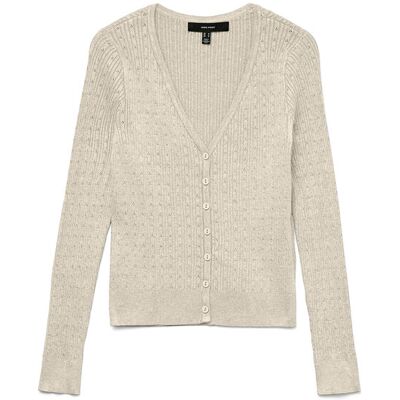 Vero Moda Kardigan Silje 10340553 Beżowy Regular Fit S Beżowy Damskie Vero Moda Kardigan Silje 10340553 Beżowy Regular Fit S Beżowy Damskie