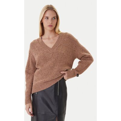Calvin Klein Jeans Sweter Chunky LV044D328G Brązowy Regular Fit S Brązowy Damskie Calvin Klein Jeans Sweter Chunky LV044D328G Brązowy Regular Fit S Brązowy Damskie