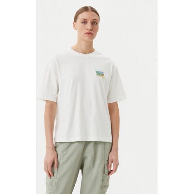 Napapijri T-Shirt S-Nice NP0A4IG4 Écru Regular Fit S Kremowy Damskie Napapijri T-Shirt S-Nice NP0A4IG4 Écru Regular Fit S Kremowy Damskie