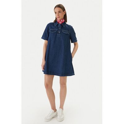 Tommy Jeans Sukienka jeansowa DW0DW22989 Granatowy Regular Fit S Granatowy Damskie Tommy Jeans Sukienka jeansowa DW0DW22989 Granatowy Regular Fit S Granatowy Damskie