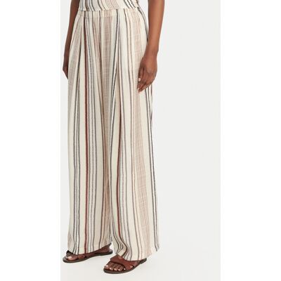 Eleh Spodnie materiałowe SS260132 Écru Relaxed Fit 46 Kremowy Damskie Eleh Spodnie materiałowe SS260132 Écru Relaxed Fit 46 Kremowy Damskie