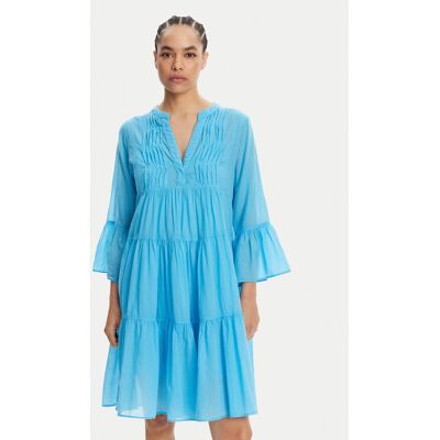 Devotion TWINS Sukienka letnia Symbol 025.329.1G Niebieski Loose Fit XS Niebieski Damskie Devotion TWINS Sukienka letnia Symbol 025.329.1G Niebieski Loose Fit XS Niebieski Damskie