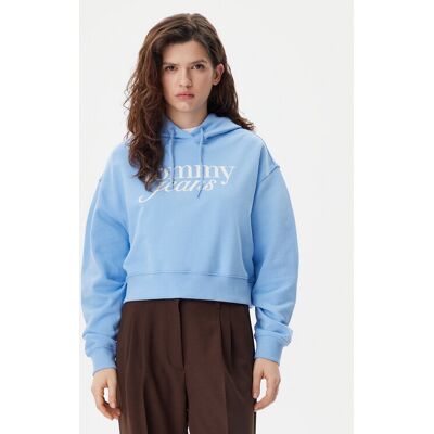 Tommy Jeans Bluza Script DW0DW20306 Niebieski Relaxed Fit M Niebieski Damskie Tommy Jeans Bluza Script DW0DW20306 Niebieski Relaxed Fit M Niebieski Damskie