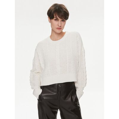 ONLY Sweter Malena 15309262 Biały Regular Fit S Biały Damskie ONLY Sweter Malena 15309262 Biały Regular Fit S Biały Damskie