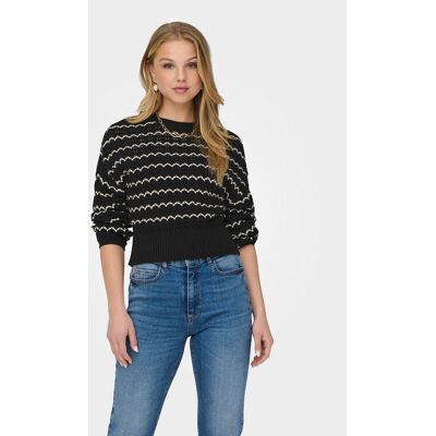 ONLY Sweter Asa 15310527 Czarny Regular Fit S Czarny Damskie ONLY Sweter Asa 15310527 Czarny Regular Fit S Czarny Damskie