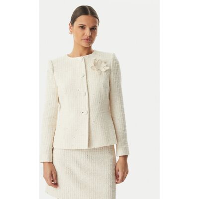 Rinascimento Marynarka CFC0128068003 Beżowy jasny Slim Fit XS Beżowy jasny Damskie Rinascimento Marynarka CFC0128068003 Beżowy jasny Slim Fit XS Beżowy jasny Damskie