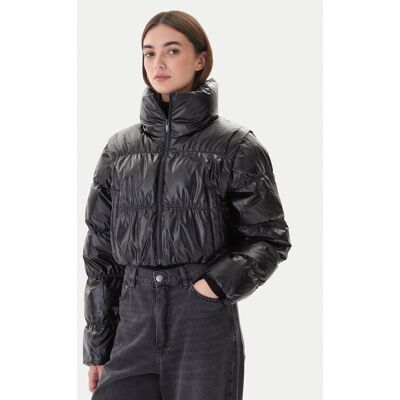 Adidas Kurtka zimowa Essentials Glossy 2-In-1 JX2988 Czarny Loose Fit L Czarny Damskie Adidas Kurtka zimowa Essentials Glossy 2-In-1 JX2988 Czarny Loose Fit L Czarny Damskie