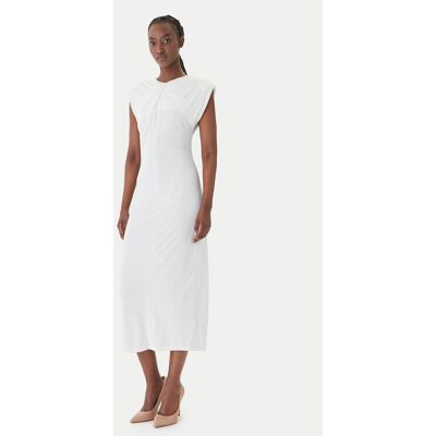 Fracomina Sukienka koktajlowa FS26SD2008W62601 Biały Slim Fit L Biały Damskie Fracomina Sukienka koktajlowa FS26SD2008W62601 Biały Slim Fit L Biały Damskie