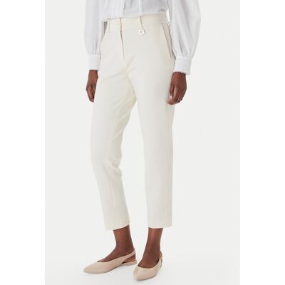 JOOP! Chinosy Petunia 30102026 Écru Slim Fit 40 Kremowy Damskie JOOP! Chinosy Petunia 30102026 Écru Slim Fit 40 Kremowy Damskie