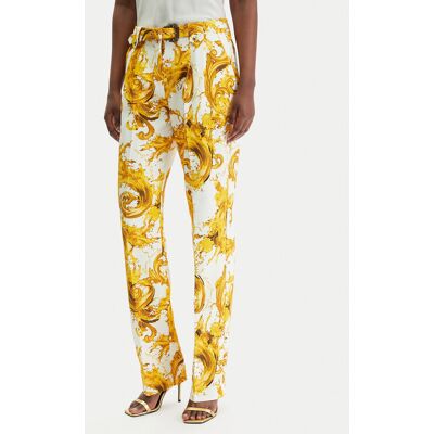 Versace Jeans Couture Spodnie materiałowe 80HAA111 NS756 Biały Regular Fit 42 Biały Damskie Versace Jeans Couture Spodnie materiałowe 80HAA111 NS756 Biały Regular Fit 42 Biały Damskie