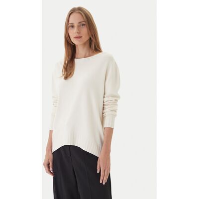 Kontatto Sweter 3M0808C Kremowy Relaxed Fit NOSIZE Kremowy Damskie Kontatto Sweter 3M0808C Kremowy Relaxed Fit NOSIZE Kremowy Damskie