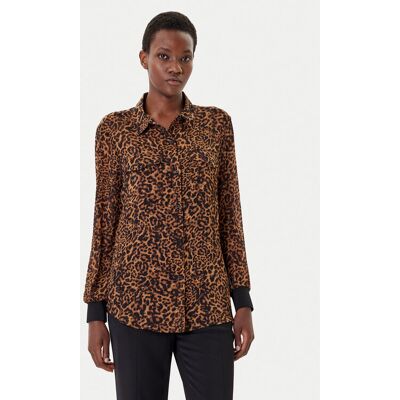 DKNY Koszula P43A8FXZ Brązowy Regular Fit S Brązowy Damskie DKNY Koszula P43A8FXZ Brązowy Regular Fit S Brązowy Damskie