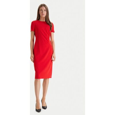 Calvin Klein Sukienka koktajlowa LV044E048G Czerwony Slim Fit 2 Czerwony Damskie Calvin Klein Sukienka koktajlowa LV044E048G Czerwony Slim Fit 2 Czerwony Damskie