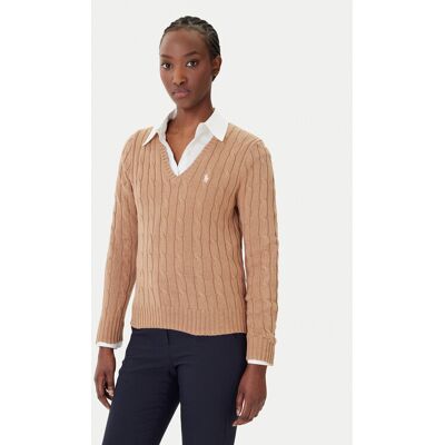 Polo Ralph Lauren Sweter 211B16797001 Beżowy Slim Fit XS Beżowy Damskie Polo Ralph Lauren Sweter 211B16797001 Beżowy Slim Fit XS Beżowy Damskie