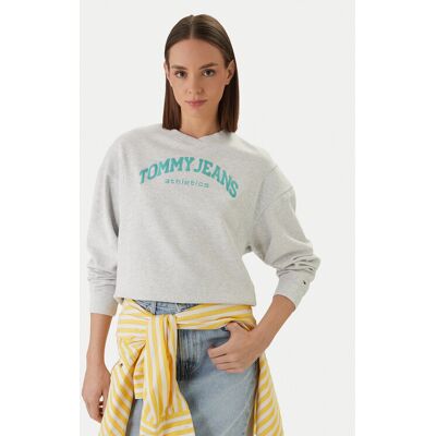 Tommy Jeans Bluza Varsity Crew DW0DW22365 Szary Regular Fit M Szary Damskie Tommy Jeans Bluza Varsity Crew DW0DW22365 Szary Regular Fit M Szary Damskie