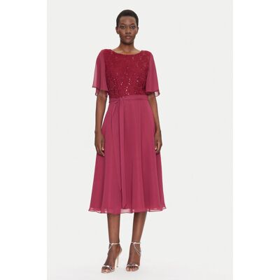 Swing Sukienka koktajlowa 5AI02500 Bordowy Regular Fit 34 Bordowy Damskie Swing Sukienka koktajlowa 5AI02500 Bordowy Regular Fit 34 Bordowy Damskie