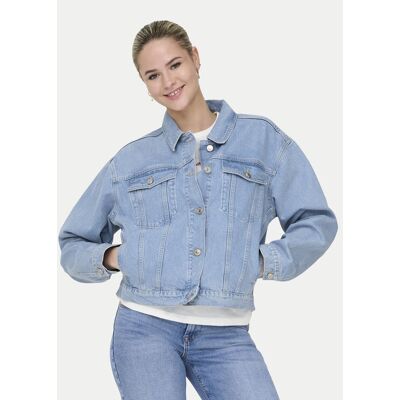 ONLY Kurtka jeansowa Harper 15363548 Niebieski Regular Fit S Niebieski Damskie ONLY Kurtka jeansowa Harper 15363548 Niebieski Regular Fit S Niebieski Damskie