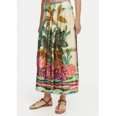 LOLA CASADEMUNT Spódnica midi LS2608001 Kremowy Regular Fit XS Kremowy Damskie LOLA CASADEMUNT Spódnica midi LS2608001 Kremowy Regular Fit XS Kremowy Damskie