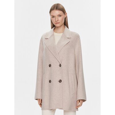 IVY OAK Płaszcz wełniany IO111082 Beżowy Regular Fit 42 Beżowy Damskie IVY OAK Płaszcz wełniany IO111082 Beżowy Regular Fit 42 Beżowy Damskie