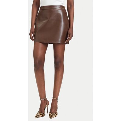 Guess Spódnica z imitacji skóry W6YD09 W2902 Brązowy Regular Fit XS Brązowy Damskie Guess Spódnica z imitacji skóry W6YD09 W2902 Brązowy Regular Fit XS Brązowy Damskie