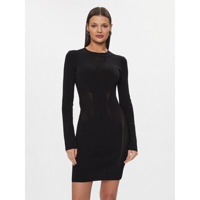 Patrizia Pepe Sukienka dzianinowa 8A1295/K7I5-K103 Czarny Slim Fit II Czarny Damskie Patrizia Pepe Sukienka dzianinowa 8A1295/K7I5-K103 Czarny Slim Fit II Czarny Damskie