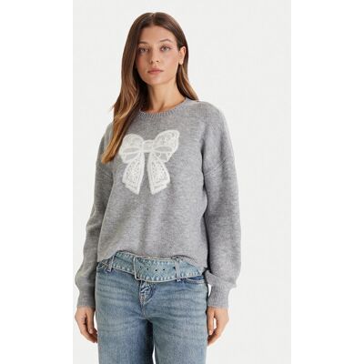 Vero Moda Sweter Ivory 10342072 Szary Regular Fit M Szary Damskie Vero Moda Sweter Ivory 10342072 Szary Regular Fit M Szary Damskie