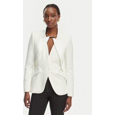 Elisabetta Franchi Marynarka GI-192-61E2-V490 Biały Regular Fit 40 Biały Damskie Elisabetta Franchi Marynarka GI-192-61E2-V490 Biały Regular Fit 40 Biały Damskie