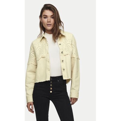 ONLY Kurtka jeansowa Elena 15232378 Beżowy Regular Fit S Beżowy Damskie ONLY Kurtka jeansowa Elena 15232378 Beżowy Regular Fit S Beżowy Damskie