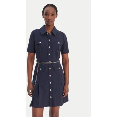 MICHAEL Michael Kors Sukienka koszulowa MR683BX667 Granatowy Regular Fit XL Granatowy Damskie MICHAEL Michael Kors Sukienka koszulowa MR683BX667 Granatowy Regular Fit XL Granatowy Damskie