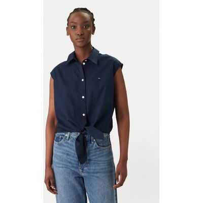 Tommy Jeans Koszula DW0DW22212 Granatowy Regular Fit XL Granatowy Damskie Tommy Jeans Koszula DW0DW22212 Granatowy Regular Fit XL Granatowy Damskie