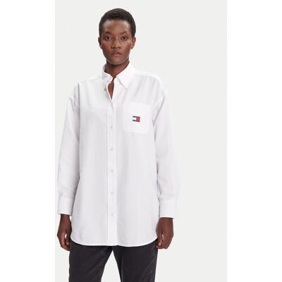 Tommy Jeans Koszula Badge DW0DW20988 Biały Oversize L Biały Damskie Tommy Jeans Koszula Badge DW0DW20988 Biały Oversize L Biały Damskie