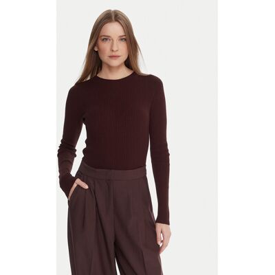 Kontatto Sweter 3M0809C Brązowy Slim Fit NOSIZE Brązowy Damskie Kontatto Sweter 3M0809C Brązowy Slim Fit NOSIZE Brązowy Damskie