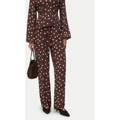 Vero Moda Spodnie materiałowe Elisa 10347961 Brązowy Loose Fit M Brązowy Damskie Vero Moda Spodnie materiałowe Elisa 10347961 Brązowy Loose Fit M Brązowy Damskie