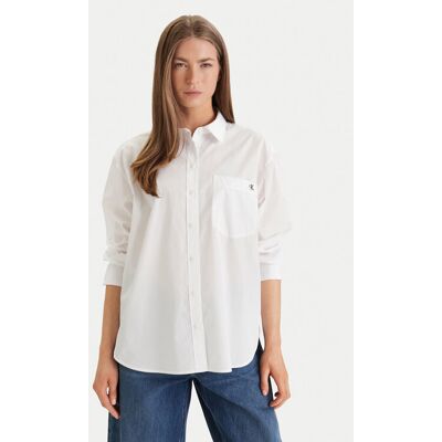 Calvin Klein Jeans Koszula LV047F102G Biały Relaxed Fit XS Biały Damskie Calvin Klein Jeans Koszula LV047F102G Biały Relaxed Fit XS Biały Damskie