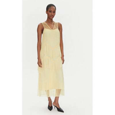 TWINSET Sukienka letnia 251TP2511 Beżowy Regular Fit 42 Beżowy Damskie TWINSET Sukienka letnia 251TP2511 Beżowy Regular Fit 42 Beżowy Damskie