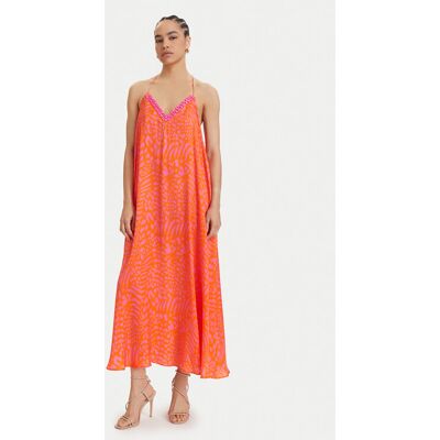 LOLA CASADEMUNT Sukienka letnia LS2616030 Pomarańczowy Regular Fit XS Pomarańczowy Damskie LOLA CASADEMUNT Sukienka letnia LS2616030 Pomarańczowy Regular Fit XS Pomarańczowy Damskie